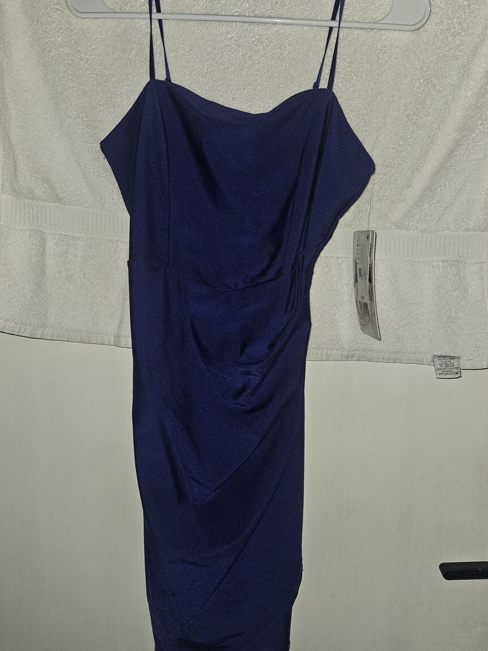 Honey and Rosie Navy Blue Spaghetti Strap Midi Dress